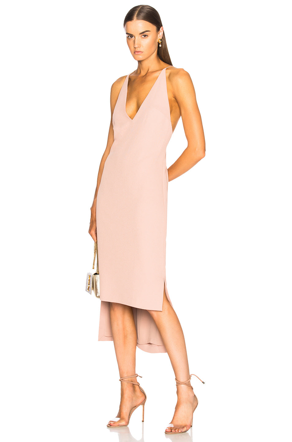 WHITEWASH FINE LINE DRESS - Blush