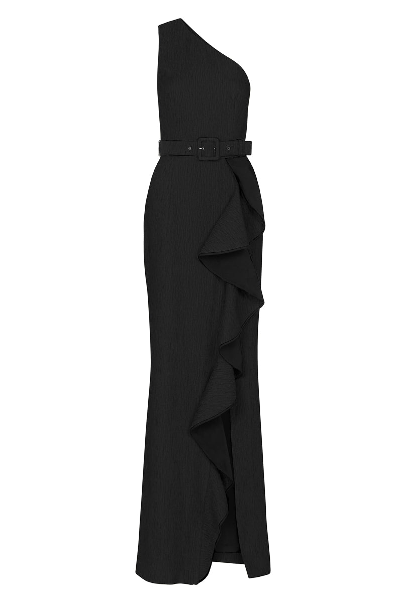 GRETA TIER GOWN BLACK