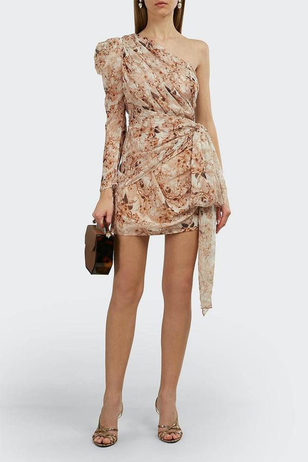JAYLENE ONE SHOULDER FLORAL DRESS - Style Theory
