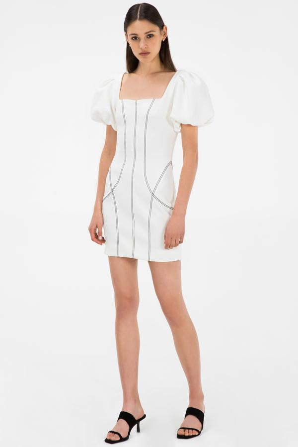 KALINDY IVORY MINI DRESS Ivory - Style Theory