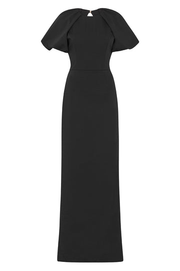 WINSLOW SHORT SLEEVE GOWN BLACK - Style Theory