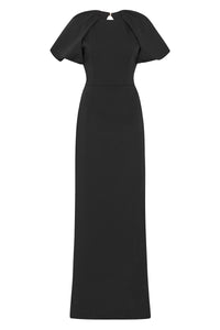 WINSLOW SHORT SLEEVE GOWN BLACK - Style Theory