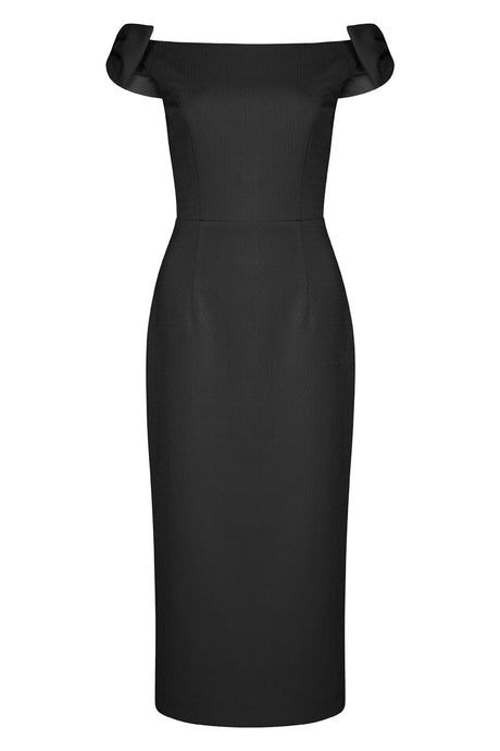 WINSLOW MIDI DRESS - BLACK - Style Theory