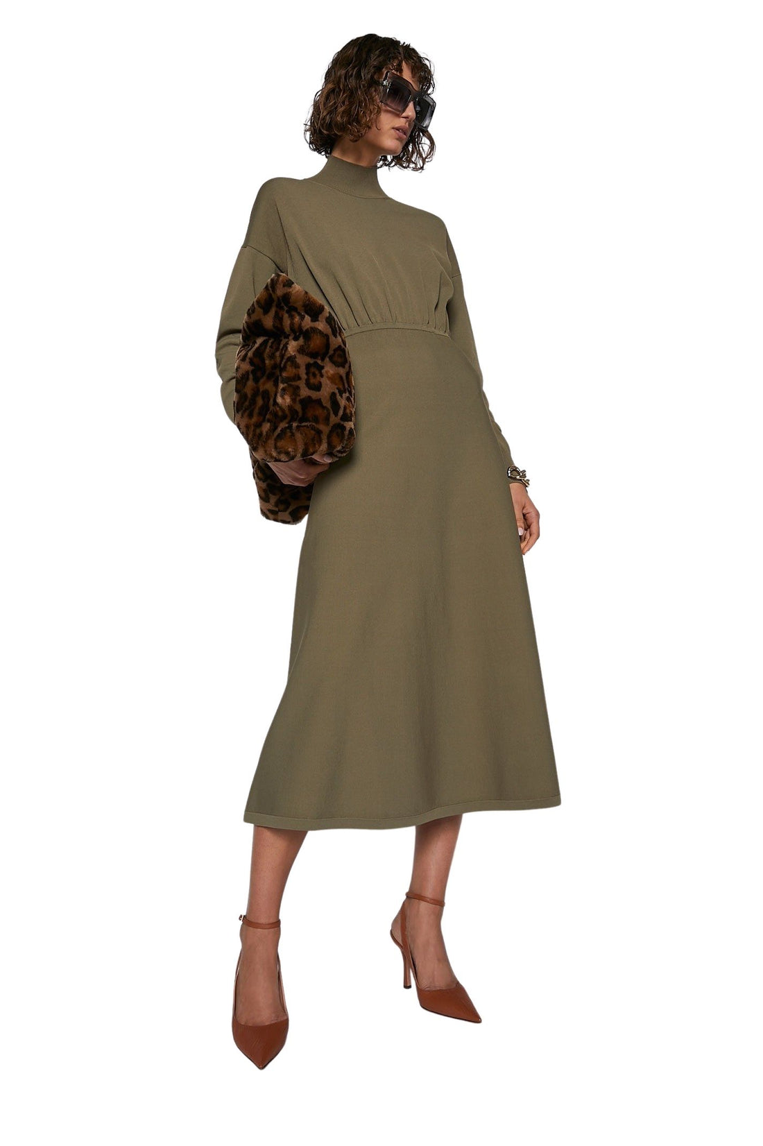 CREPE KNIT POLO DRESS - Style Theory