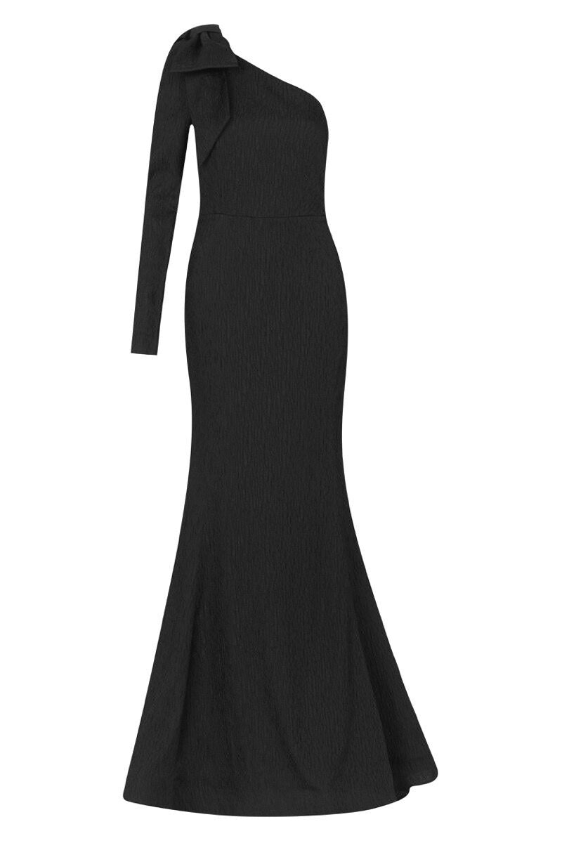 Harlow Bow Gown - Black