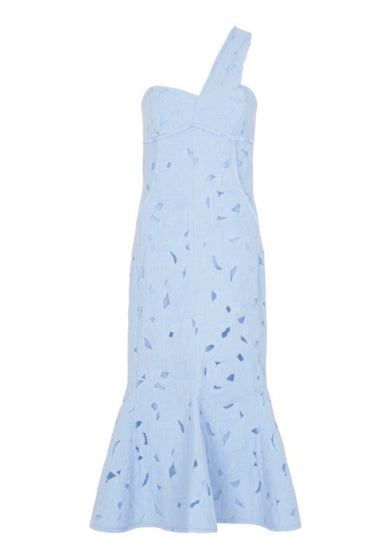 BENITO MIDI DRESS - BLUE