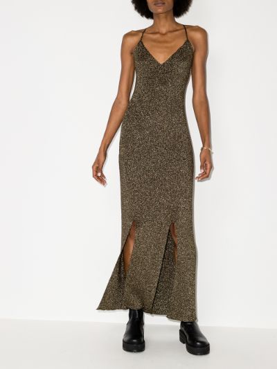 Tie-back lurex slip dress - Style Theory