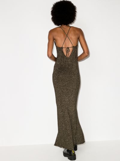 Tie-back lurex slip dress - Style Theory
