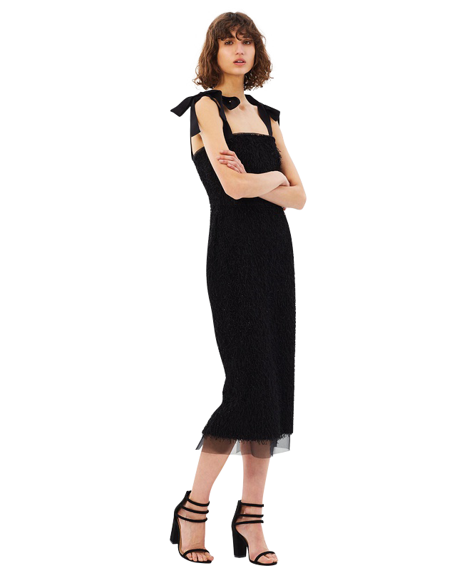 Martina Tie Shoulder Midi Dress