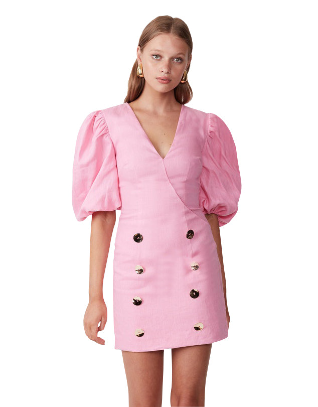 FLOATING ON A CLOUD MINI DRESS AZALEA PINK