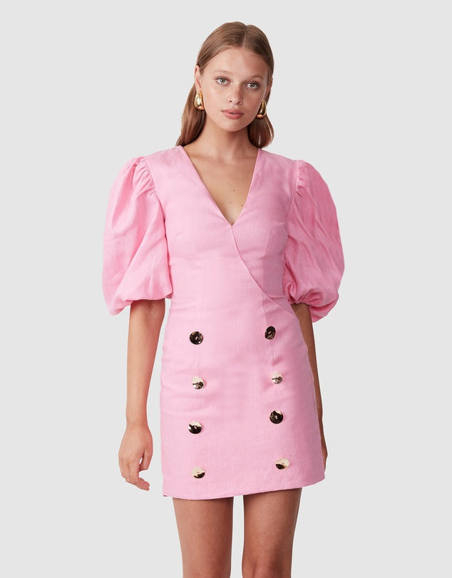 FLOATING ON A CLOUD MINI DRESS AZALEA PINK