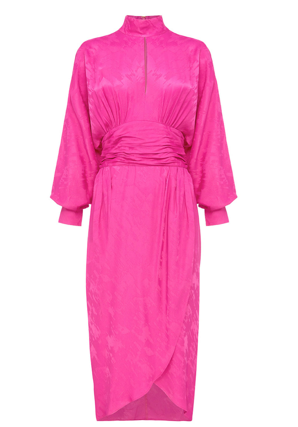 THERESA L/S MIDI DRESS HOT PINK - Style Theory