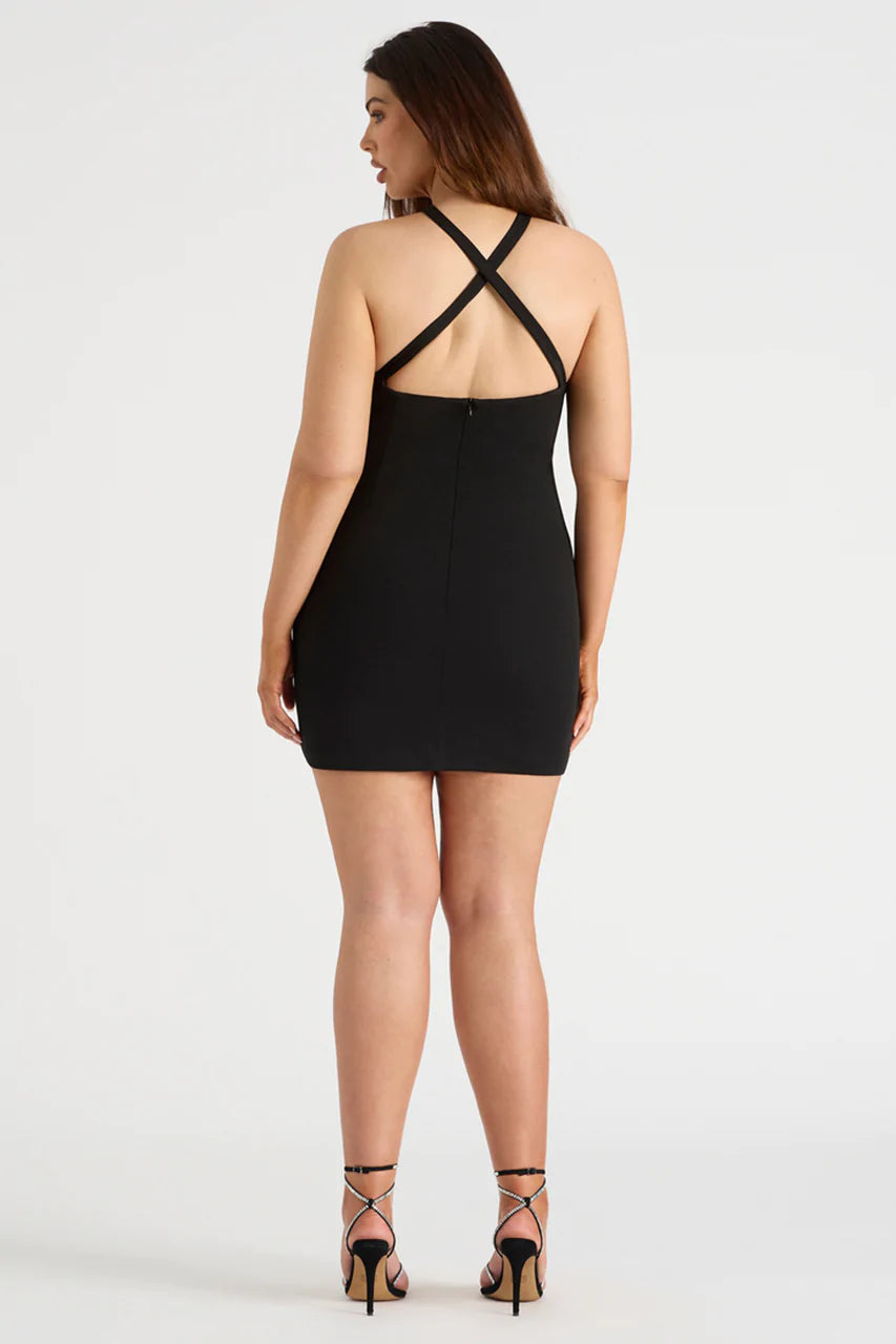 THE FLOWER MINI DRESS - Black - Style Theory