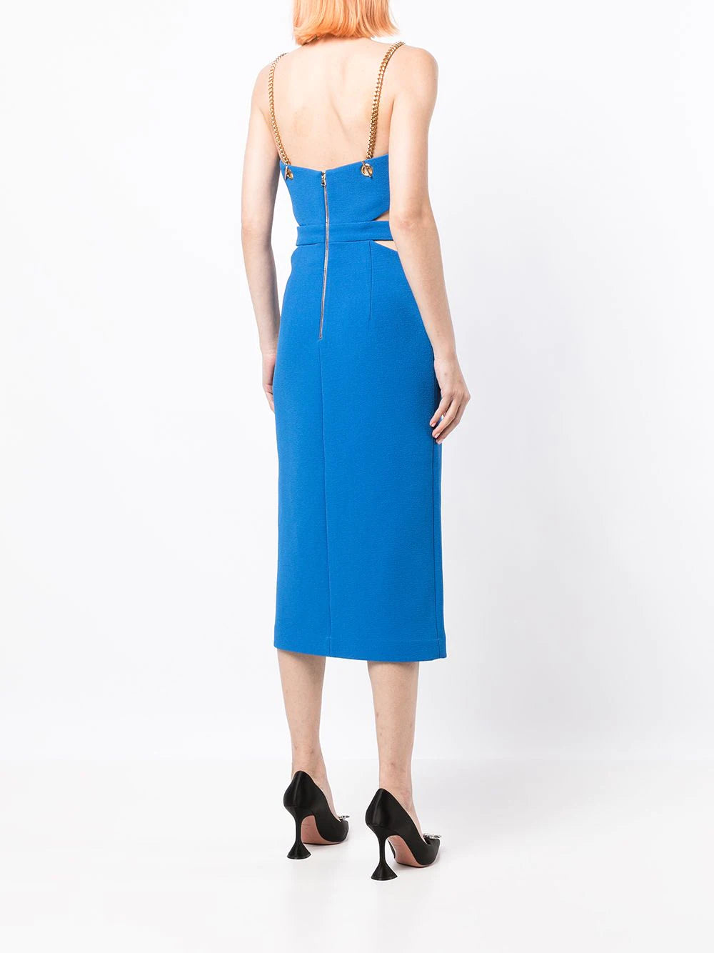 IMAN CUT OUT MIDI DRESS BLUE - Style Theory