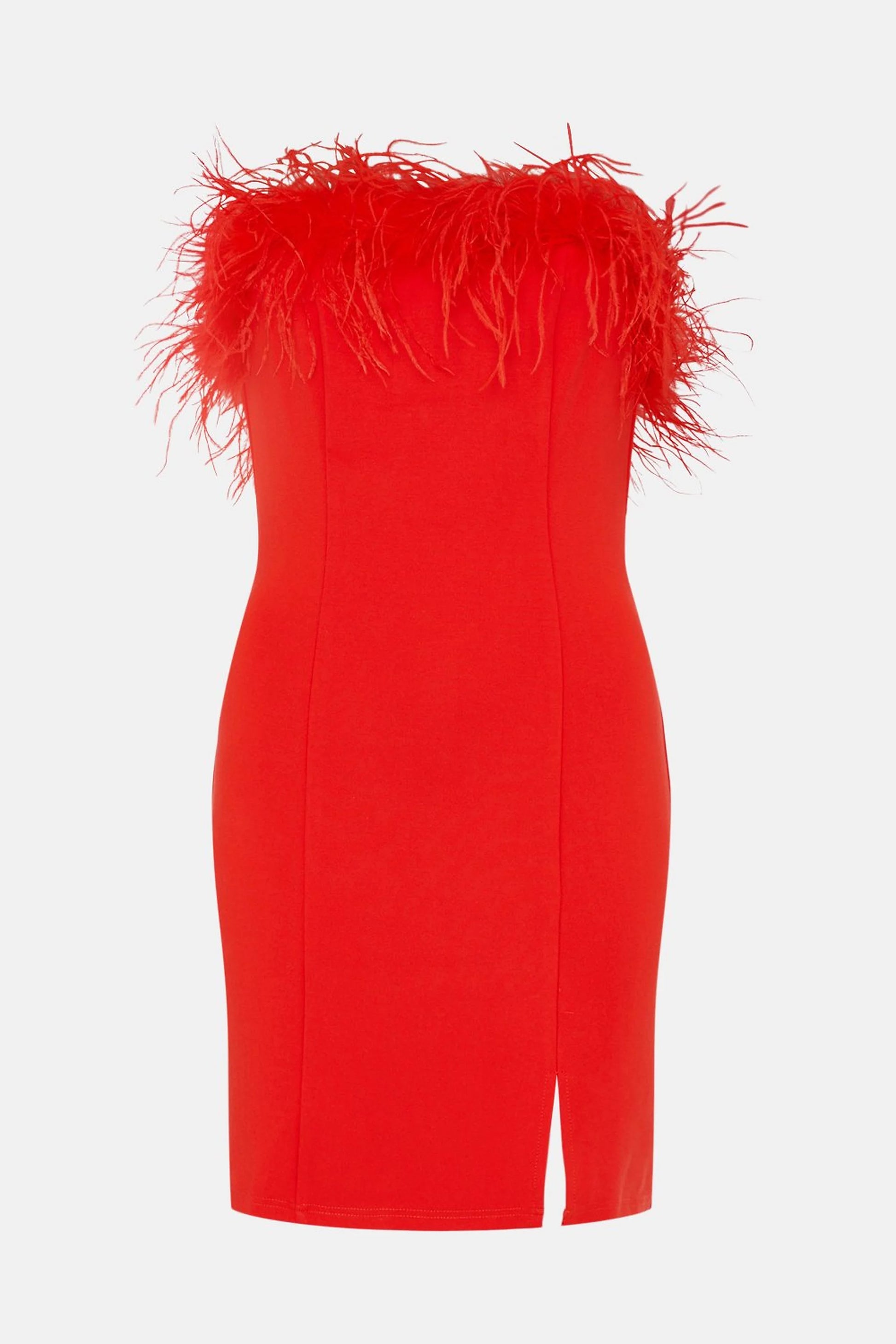 Feather & Ponte Bandeau Mini Dress - Style Theory