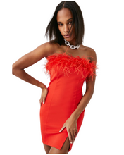 Load image into Gallery viewer, Feather &amp; Ponte Bandeau Mini Dress - Style Theory