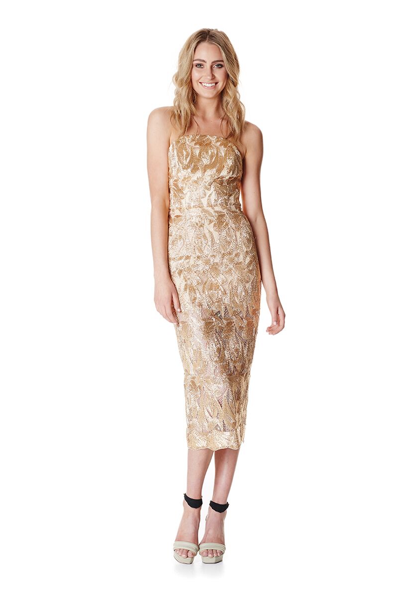 LADY STAR DUSK DRESS GOLD