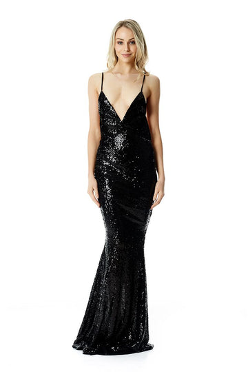 Yassmine Mermaid Gown - Black