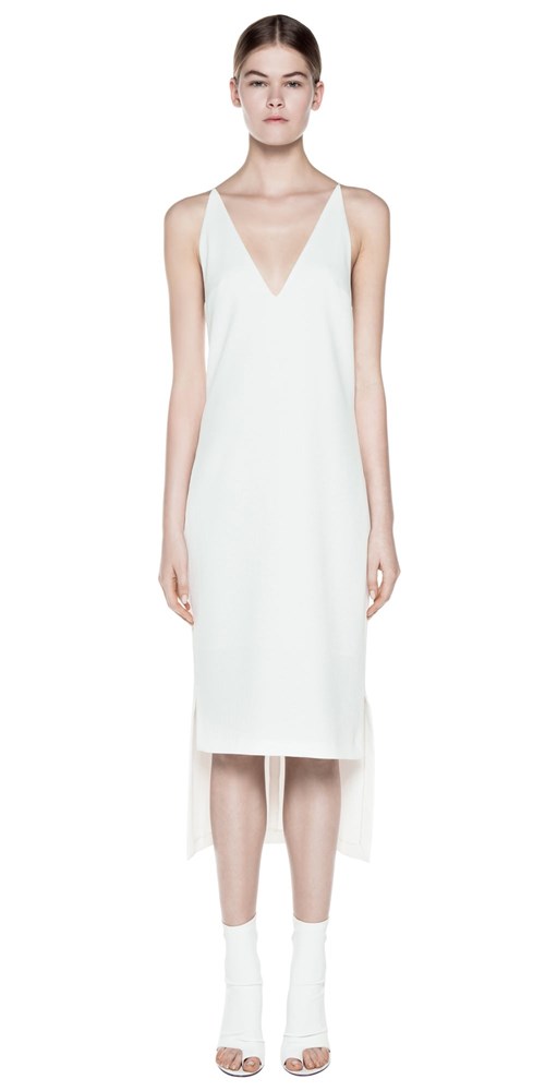 WHITEWASH FINE LINE DRESS - Blush