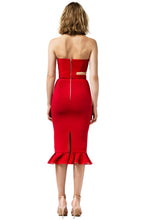 Load image into Gallery viewer, DOUBLE CREPE KAITLIN DRESS - Back