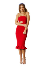 Load image into Gallery viewer, DOUBLE CREPE KAITLIN DRESS -front