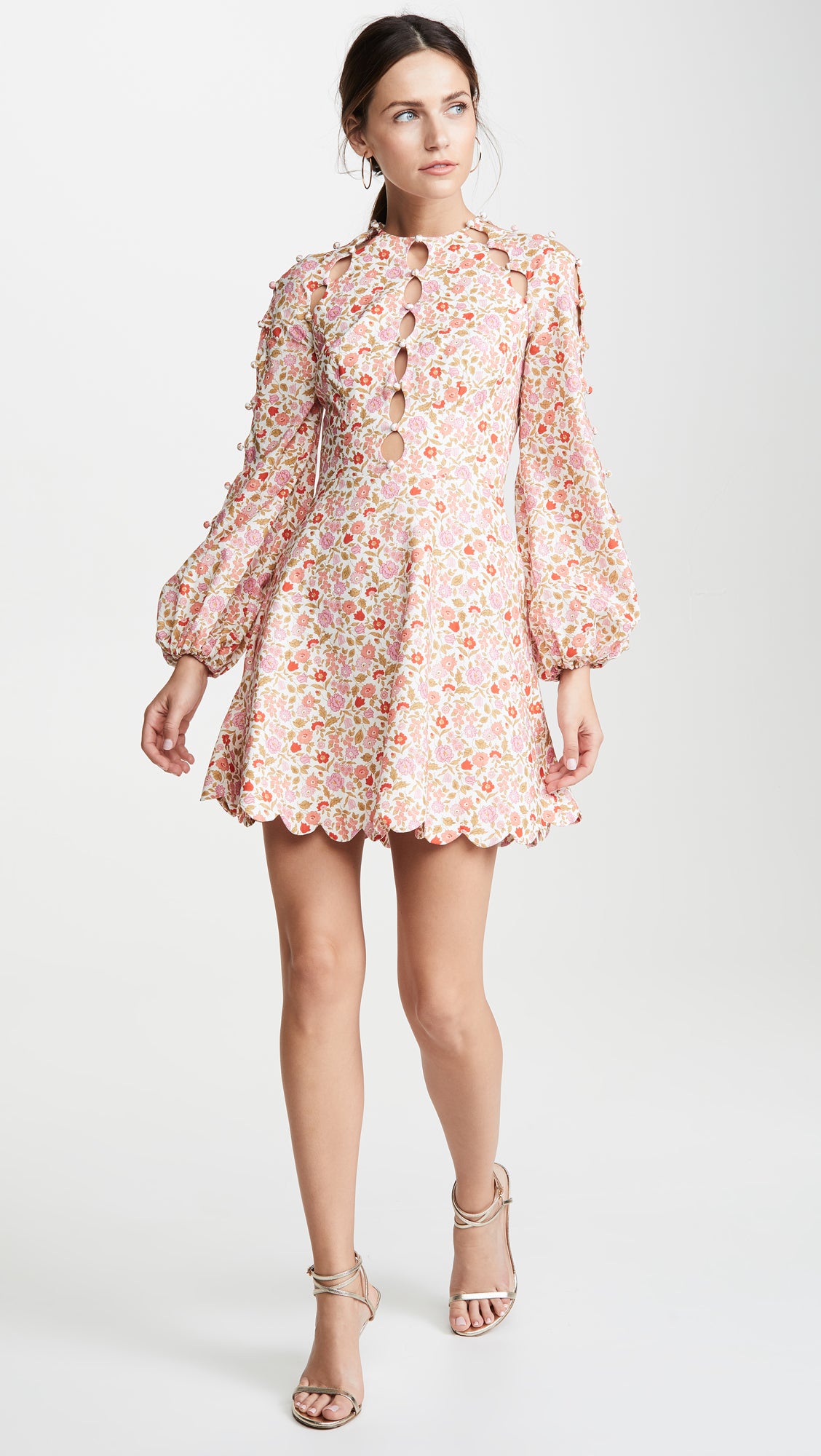 Goldie Scallop Short Dress - Style Theory